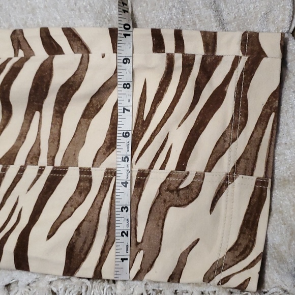 Anthropology keepers garcia  brown zebra print high waist wide leg pants… - Picture 9 of 12